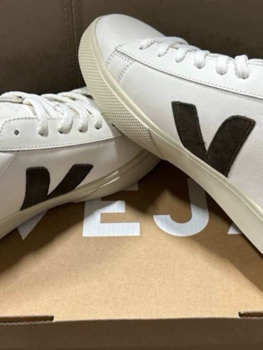 VEJA Campo Leather White Black Casual Sneakers